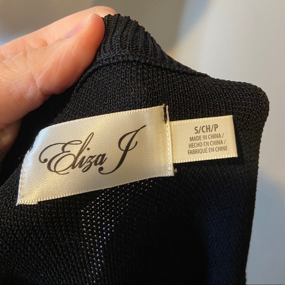 SOLD.    NWT Eliza J Fit and Flare Tie Waist Sweater Dress - Picture 7 of 8